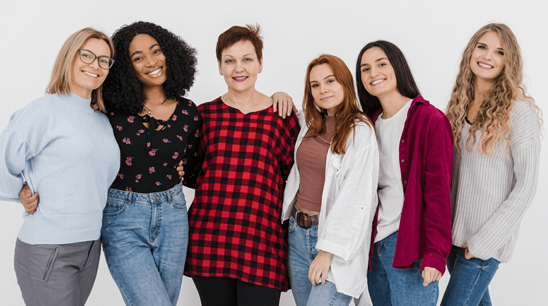 Diverse group of women of all ages and backgrounds